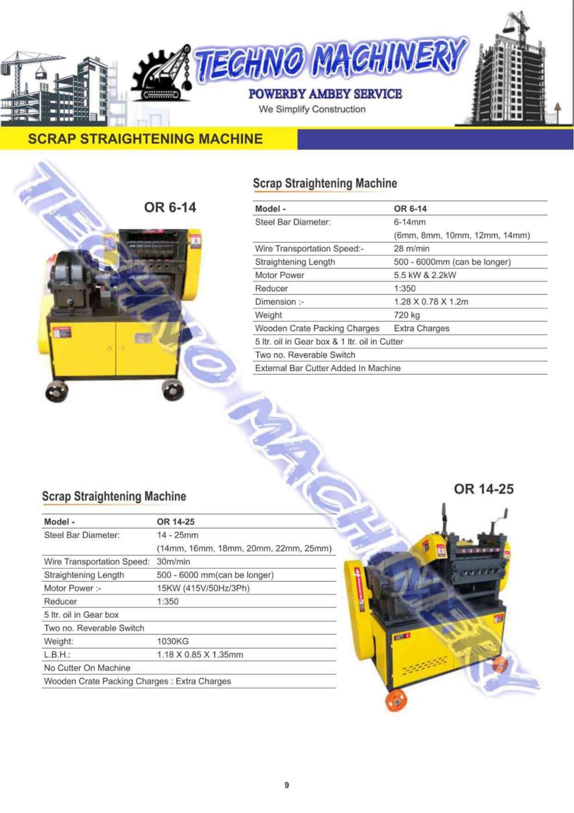 Scrap Rebar Straightening Machine OR 14-25 — image 1